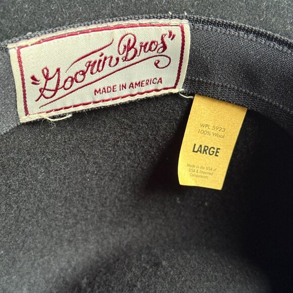 Goorin Bros. Black Wool Fedora Hat – Size Large – Made in USA - Picture 5 of 5